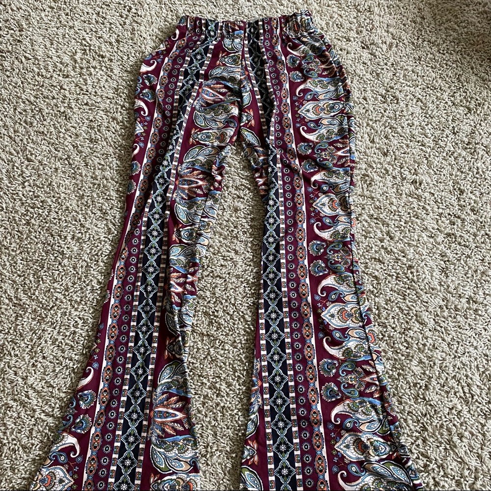 Fashion Nova print flare pants
